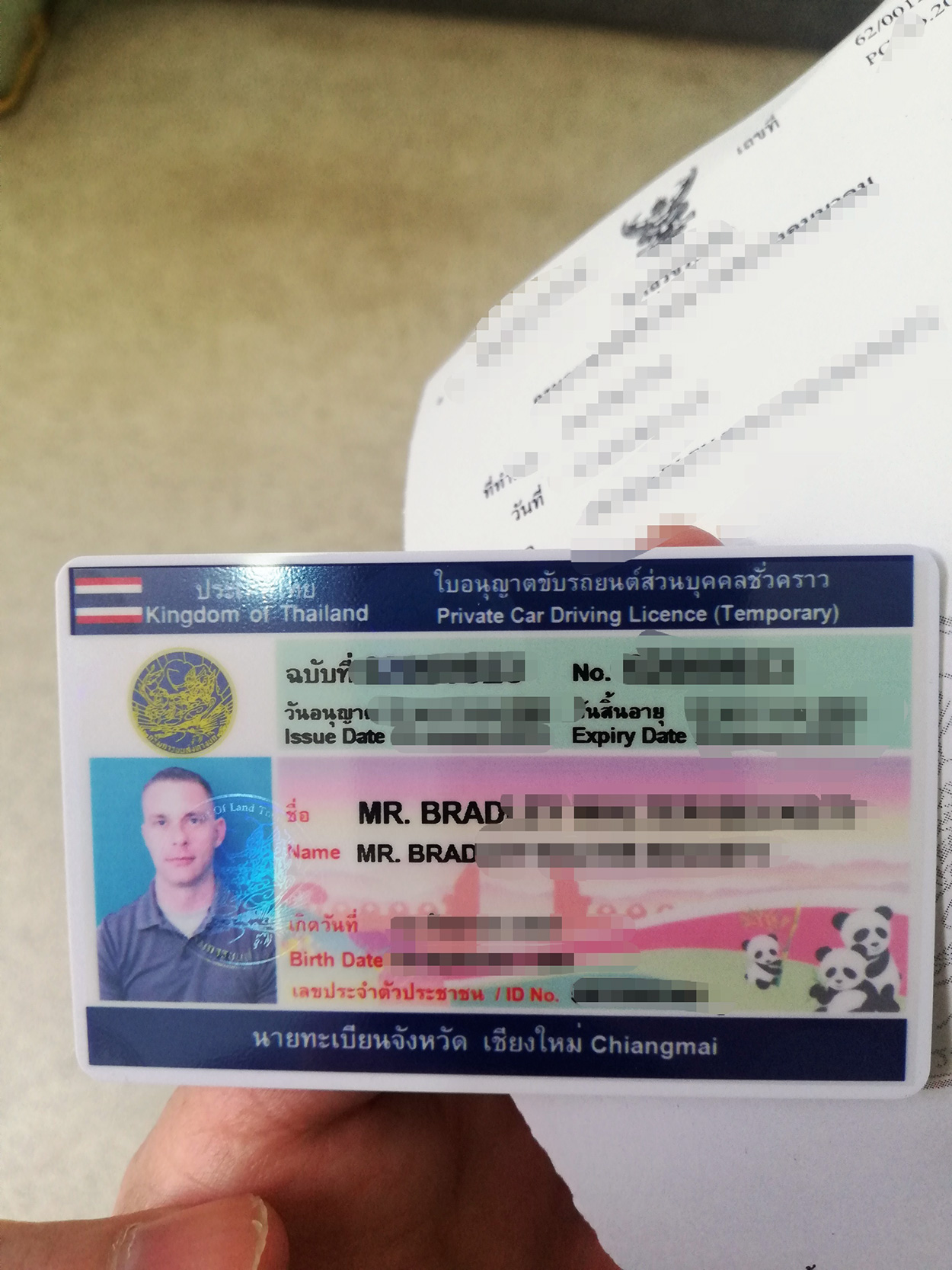 tourist driving license thailand